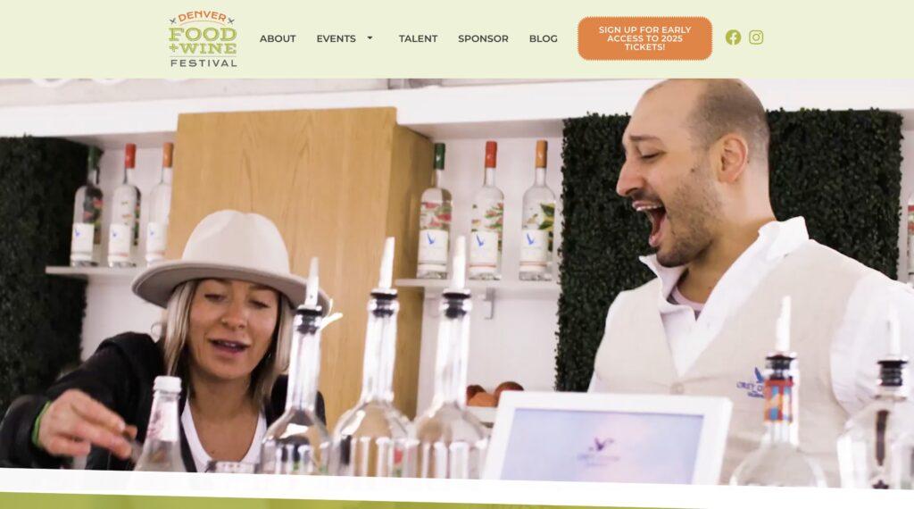 Denver Food and Wine Festival Website Design